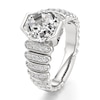 Thumbnail Image 4 of J'Lure Octagon Step-Cut Lab-Created Diamond Engagement Ring 3-3/8 ct tw 18K White Gold