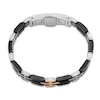 Thumbnail Image 2 of Baraka Men's Diamond Accent Link Bracelet Stainless Steel, Black Ceramic & 18K Rose Gold 8&quot;