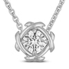 Thumbnail Image 1 of Unspoken Diamond Solitaire Necklace 1/2 ct tw 14K White Gold 18&quot; (I1/I)