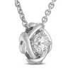 Thumbnail Image 2 of Unspoken Diamond Solitaire Necklace 1/2 ct tw 14K White Gold 18&quot; (I1/I)