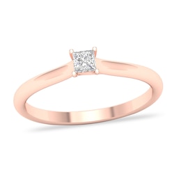 Diamond Solitaire Ring 1/6 ct tw Princess-cut 14K Rose Gold (SI2/I)