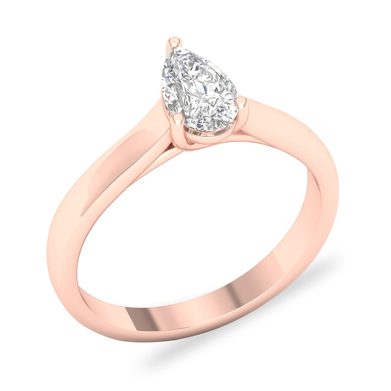 Diamond Solitaire Ring 3/4 ct tw Pear-shaped 14K Rose Gold (SI2/I)
