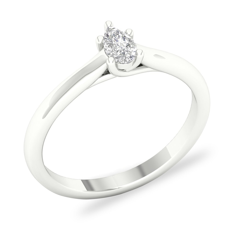 Diamond Solitaire Ring 1/4 ct tw Pear-shaped 14K White Gold (SI2/I)