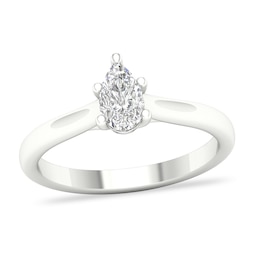 Diamond Solitaire Ring 1/2 ct tw Pear-shaped Platinum (SI2/I)