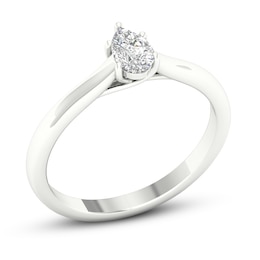 Diamond Solitaire Ring 1/3 ct tw Pear-shaped Platinum (SI2/I)
