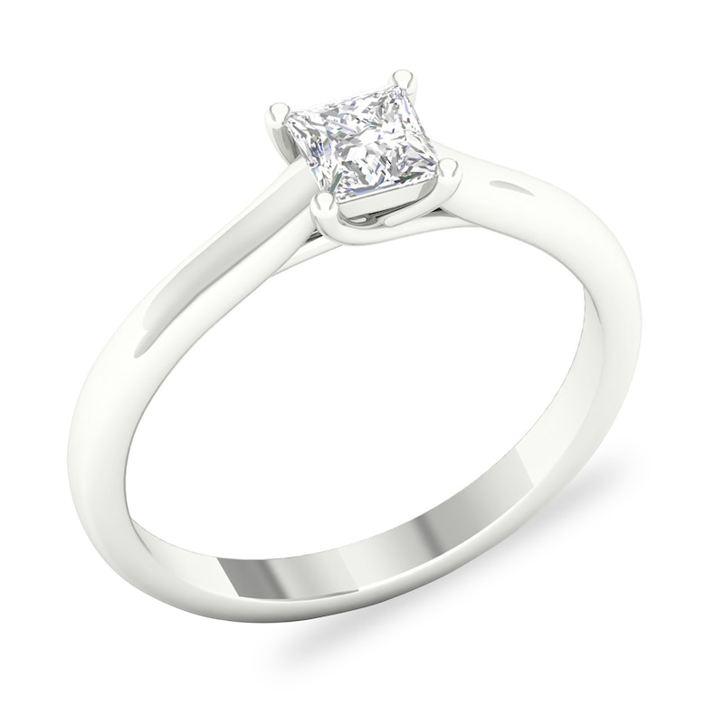 Diamond Solitaire Ring 1/2 ct tw Princess-cut 14K White Gold (SI2/I)