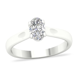 Diamond Solitaire Ring 3/4 ct tw Oval-cut Platinum (SI2/I)