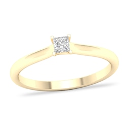 Diamond Solitaire Ring 1/6 ct tw Princess-cut 14K Yellow Gold (SI2/I)