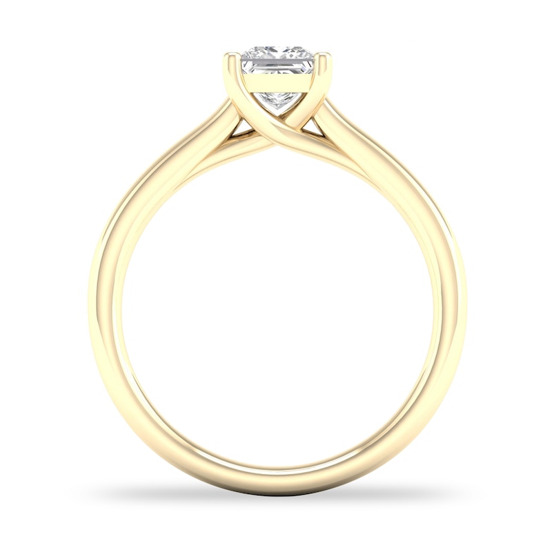 Main Image 3 of Diamond Solitaire Ring 3/4 ct tw Princess-cut 14K Yellow Gold (SI2/I)