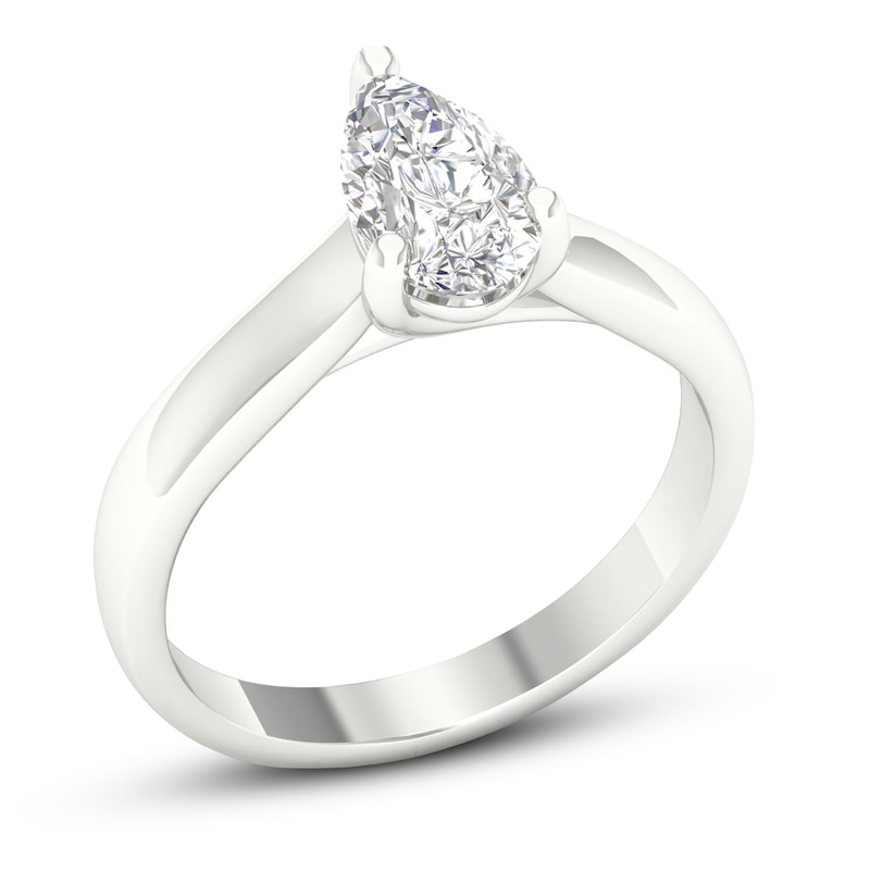 Diamond Solitaire Ring 1 ct tw Pear-shaped Platinum (SI2/I)