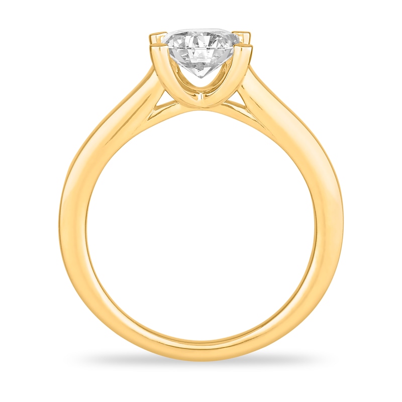 Diamond Solitaire Engagement Ring 3 ct tw Princess-cut 14K Yellow Gold (I2/I)