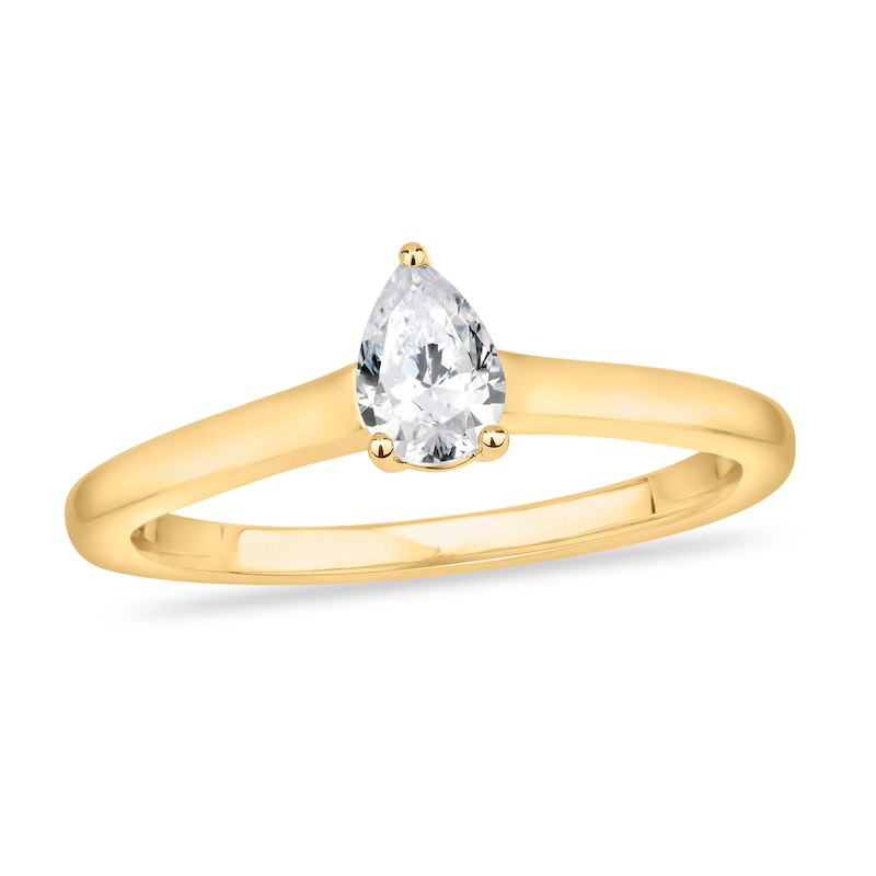 Main Image 1 of Diamond Solitaire Engagement Ring 1 ct tw Pear-shaped 14K Yellow Gold (I2/I)