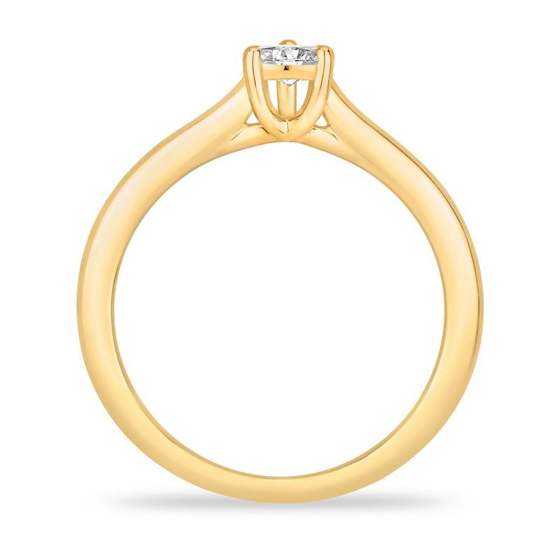 Main Image 3 of Diamond Solitaire Engagement Ring 1 ct tw Pear-shaped 14K Yellow Gold (I2/I)