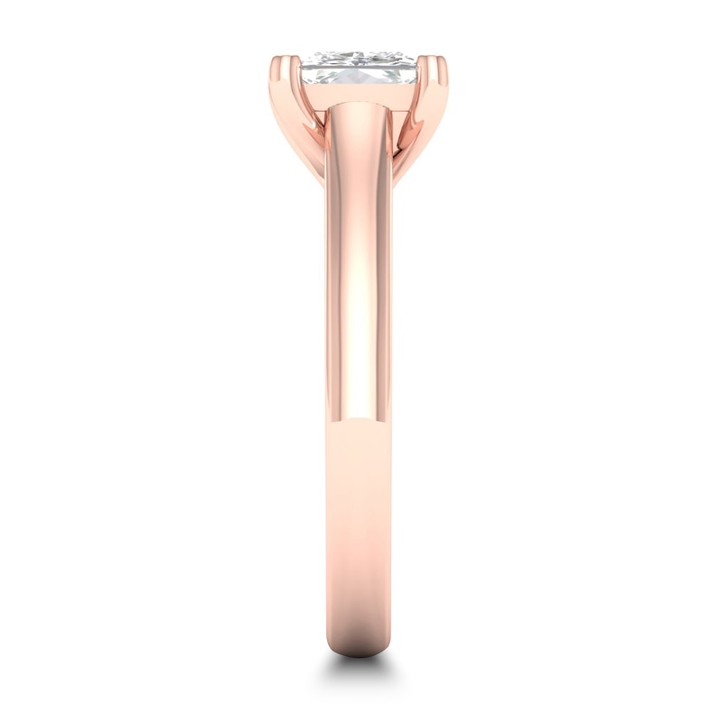 Main Image 2 of Diamond Solitaire Ring 1-1/2 ct tw Princess-cut 14K Rose Gold (I1/I)