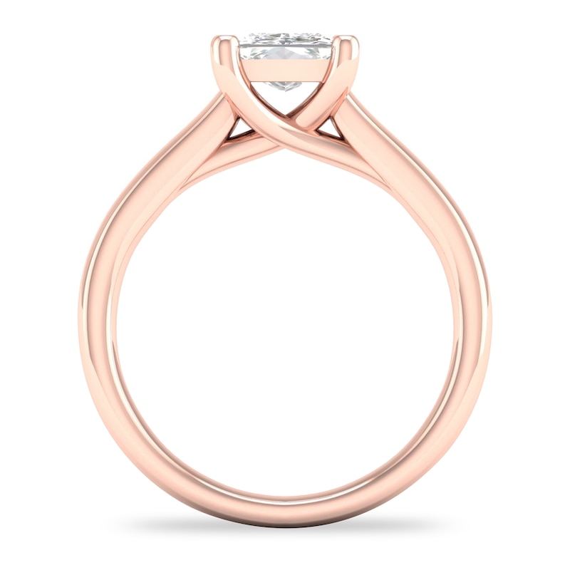 Main Image 3 of Diamond Solitaire Ring 1-1/2 ct tw Princess-cut 14K Rose Gold (SI2/I)