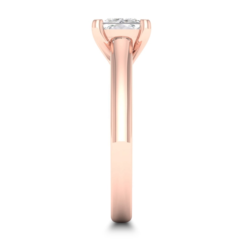 Main Image 2 of Diamond Solitaire Ring 1-1/4 ct tw Princess-cut 14K Rose Gold (SI2/I)