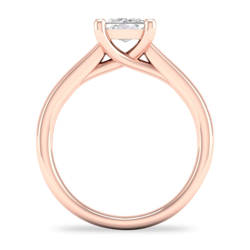 Main Image 3 of Diamond Solitaire Ring 1-1/4 ct tw Princess-cut 14K Rose Gold (SI2/I)