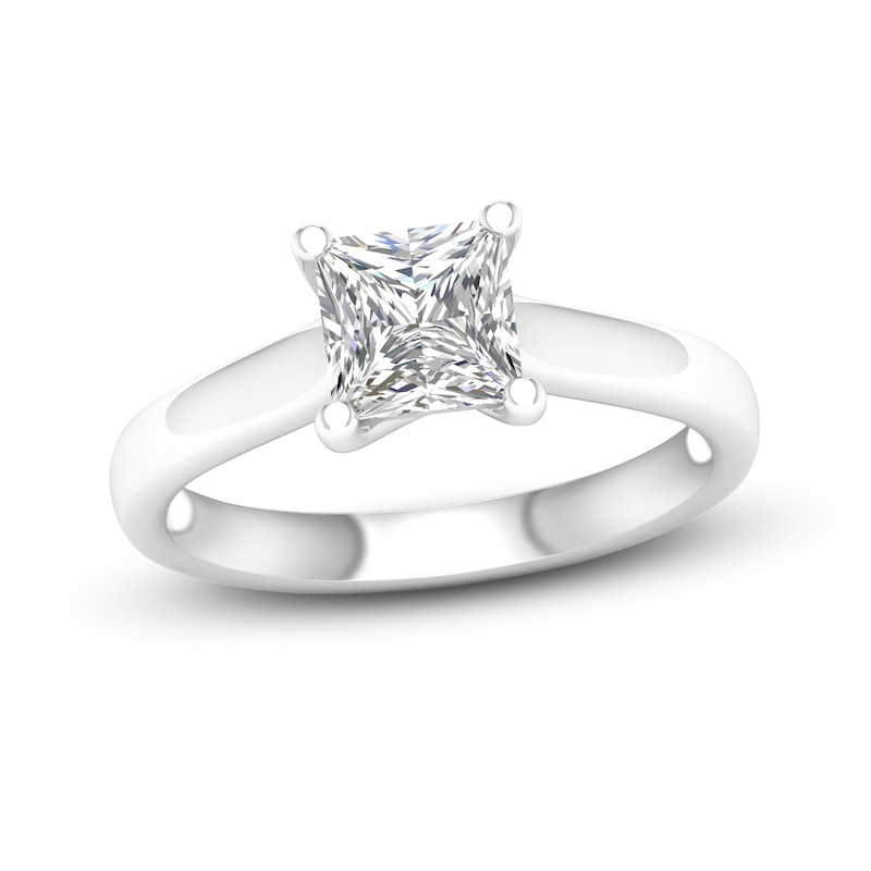 Main Image 1 of Diamond Solitaire Ring 1-1/2 ct tw Princess-cut Platinum (SI2/I)