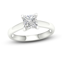 Diamond Solitaire Ring 1-1/2 ct tw Princess-cut 14K White Gold (I1/I)