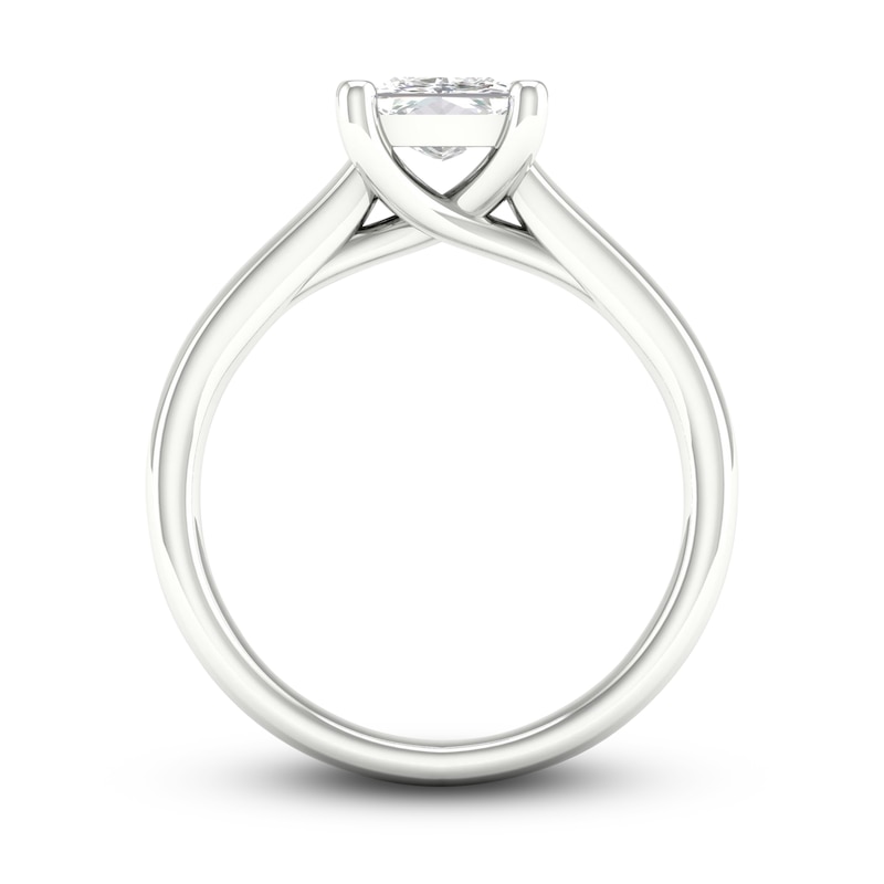 Main Image 3 of Diamond Solitaire Ring 1-1/2 ct tw Princess-cut 14K White Gold (I1/I)