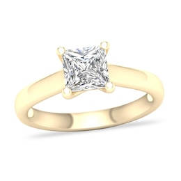 Diamond Solitaire Ring 1-1/2 ct tw Princess-cut 14K Yellow Gold (I1/I)