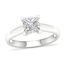 Diamond Solitaire Ring 1-1/2 ct tw Princess-cut Platinum (I1/I)