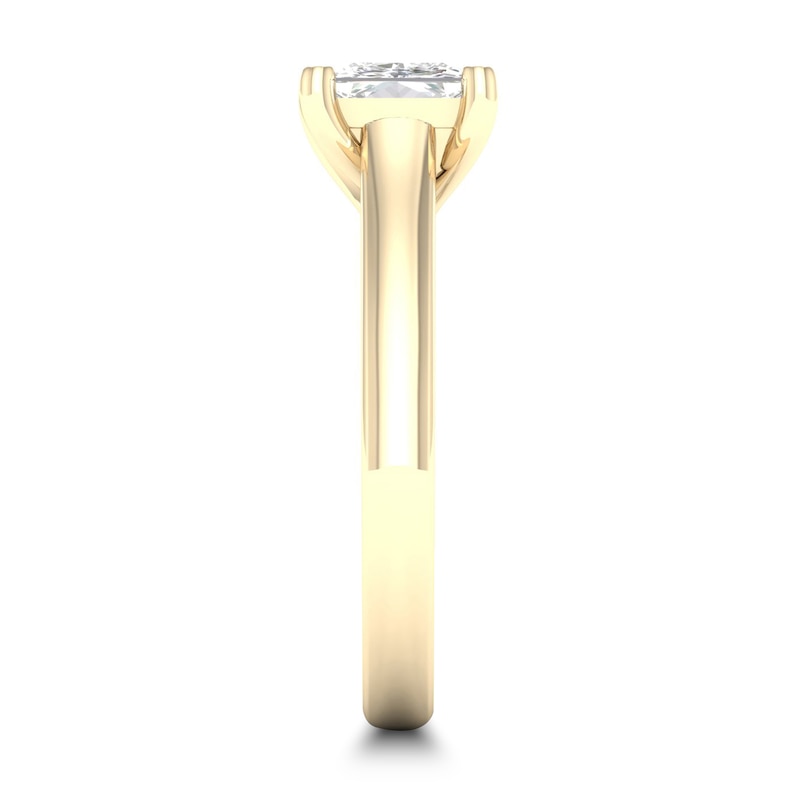 Main Image 2 of Diamond Solitaire Ring 1-1/2 ct tw Princess-cut 14K Yellow Gold (I2/I)