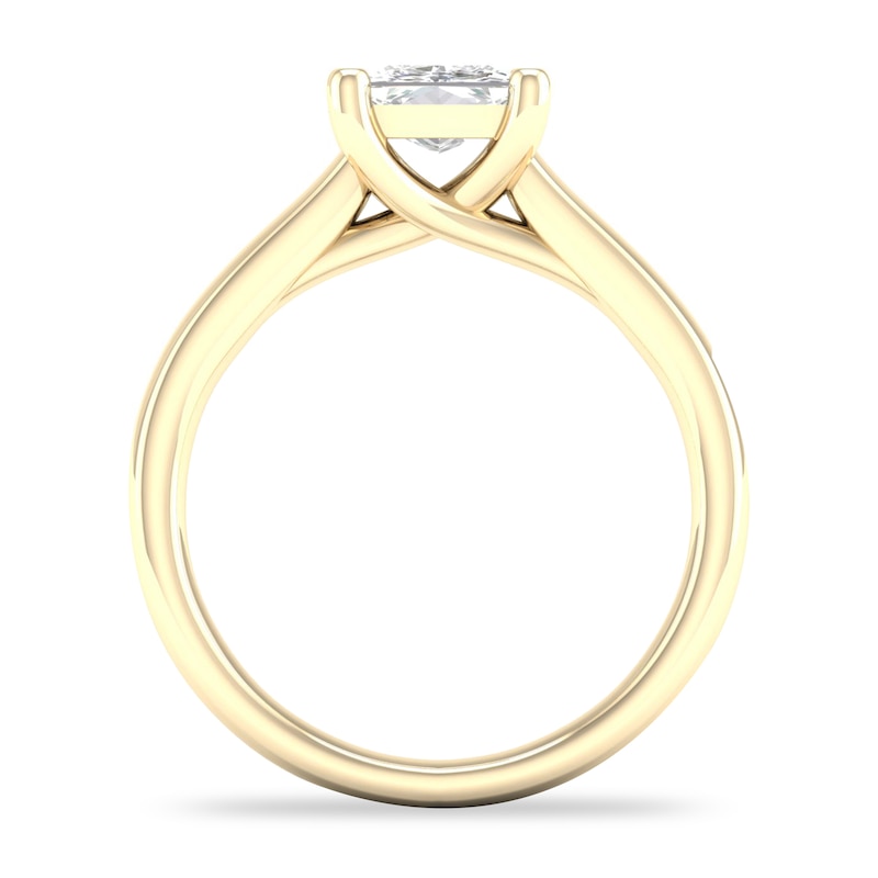 Main Image 3 of Diamond Solitaire Ring 1-1/2 ct tw Princess-cut 14K Yellow Gold (I2/I)