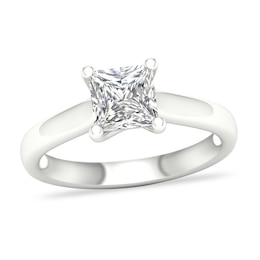 Diamond Solitaire Ring 1-1/2 ct tw Princess-cut 14K White Gold (SI2/I)