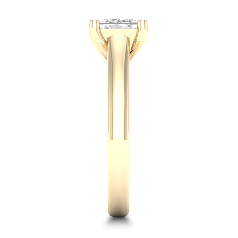 Main Image 2 of Diamond Solitaire Ring 1-1/2 ct tw Princess-cut 14K Yellow Gold (SI2/I)