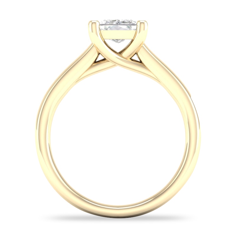 Main Image 3 of Diamond Solitaire Ring 1-1/2 ct tw Princess-cut 14K Yellow Gold (SI2/I)