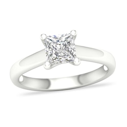 Diamond Solitaire Ring 1-1/4 ct tw Princess-cut 14K White Gold (I1/I)