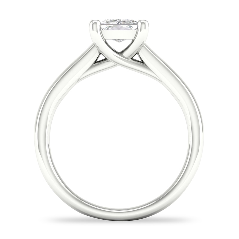 Main Image 3 of Diamond Solitaire Ring 1-1/4 ct tw Princess-cut 14K White Gold (I1/I)