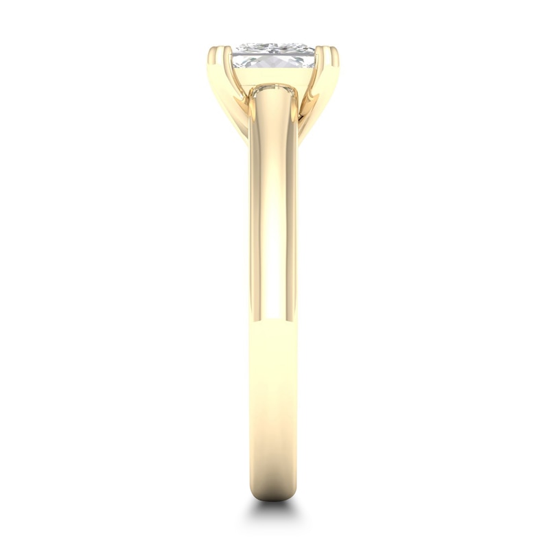 Main Image 2 of Diamond Solitaire Ring 1-1/4 ct tw Princess-cut 14K Yellow Gold (I1/I)