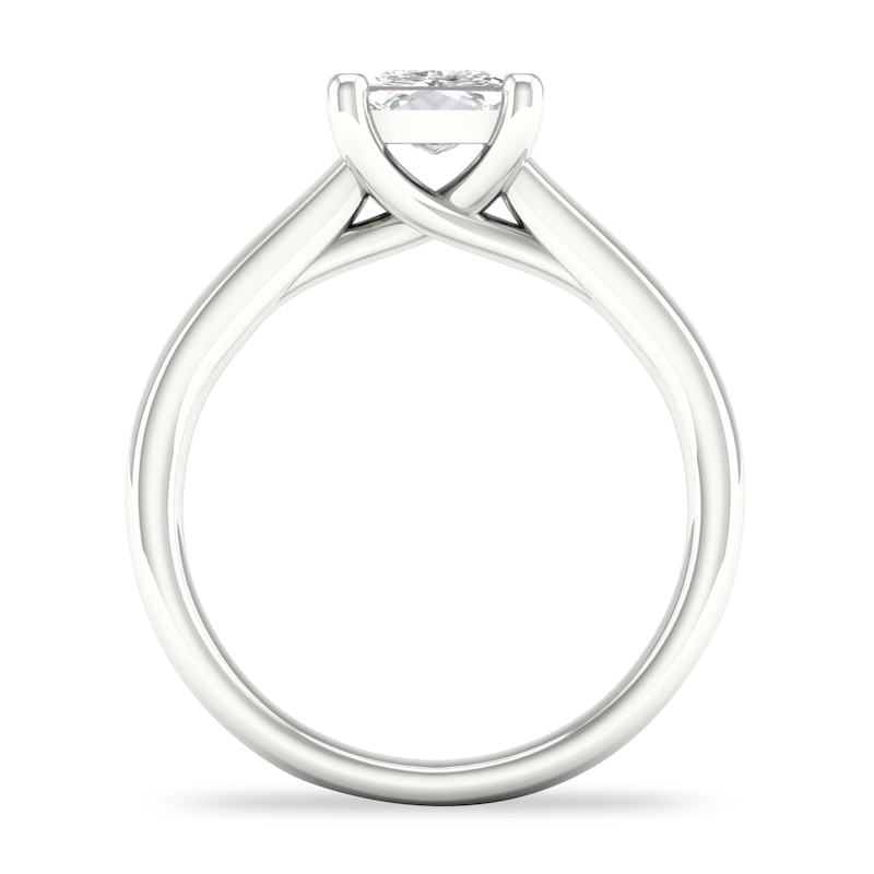 Main Image 3 of Diamond Solitaire Ring 1-1/4 ct tw Princess-cut 14K White Gold (I2/I)