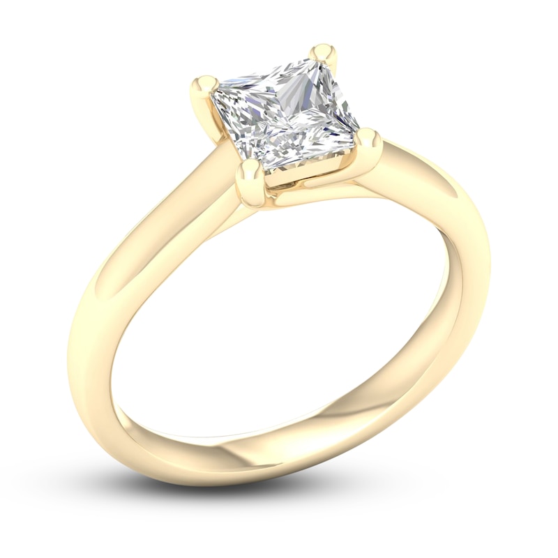 Main Image 2 of Diamond Solitaire Ring 1-1/4 ct tw Princess-cut 14K Yellow Gold (SI2/I)