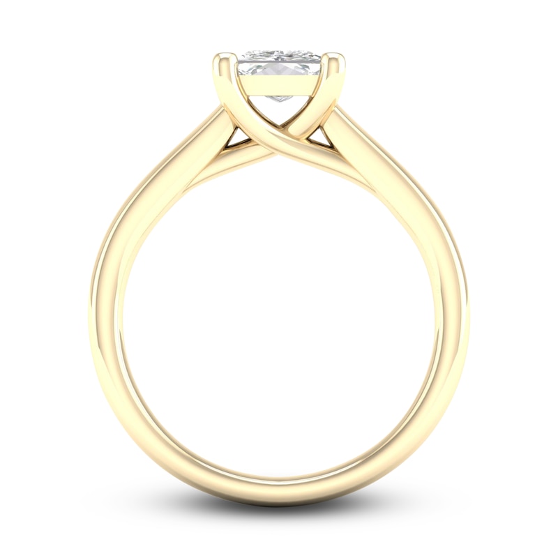 Main Image 3 of Diamond Solitaire Ring 1-1/4 ct tw Princess-cut 14K Yellow Gold (SI2/I)