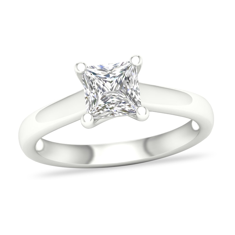 Main Image 1 of Diamond Solitaire Ring 1-1/4 ct tw Princess-cut Platinum (SI2/I)