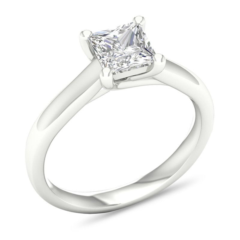 Main Image 4 of Diamond Solitaire Ring 1-1/4 ct tw Princess-cut Platinum (SI2/I)