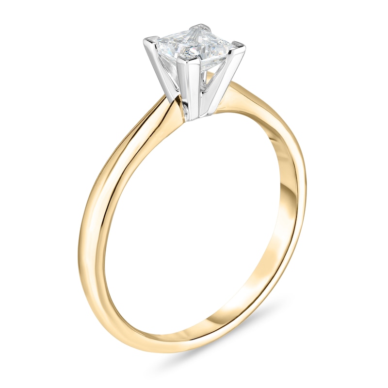 Diamond Solitaire Ring 1/5 ct tw Princess 14K Yellow Gold (I1/I)