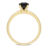 Thumbnail Image 3 of Black Diamond Solitaire Engagement Ring 3/4 ct tw Princess-cut 14K Yellow Gold