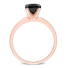 Thumbnail Image 2 of Black Diamond Solitaire Engagement Ring 1 ct tw Princess-cut 14K Rose Gold