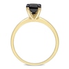 Thumbnail Image 2 of Black Diamond Solitaire Engagement Ring 1 ct tw Princess-cut 14K Yellow Gold