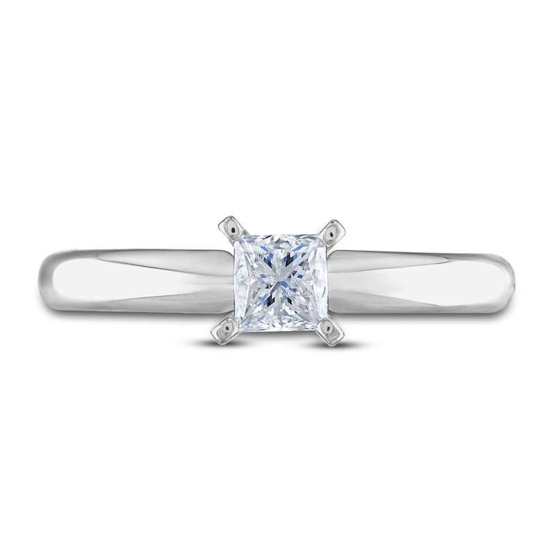 Diamond Solitaire Ring 1/2 ct tw Princess 14K White Gold (I2/I)