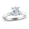 Thumbnail Image 1 of Diamond Solitaire Ring 1 ct tw Oval 14K White Gold (I2/I)