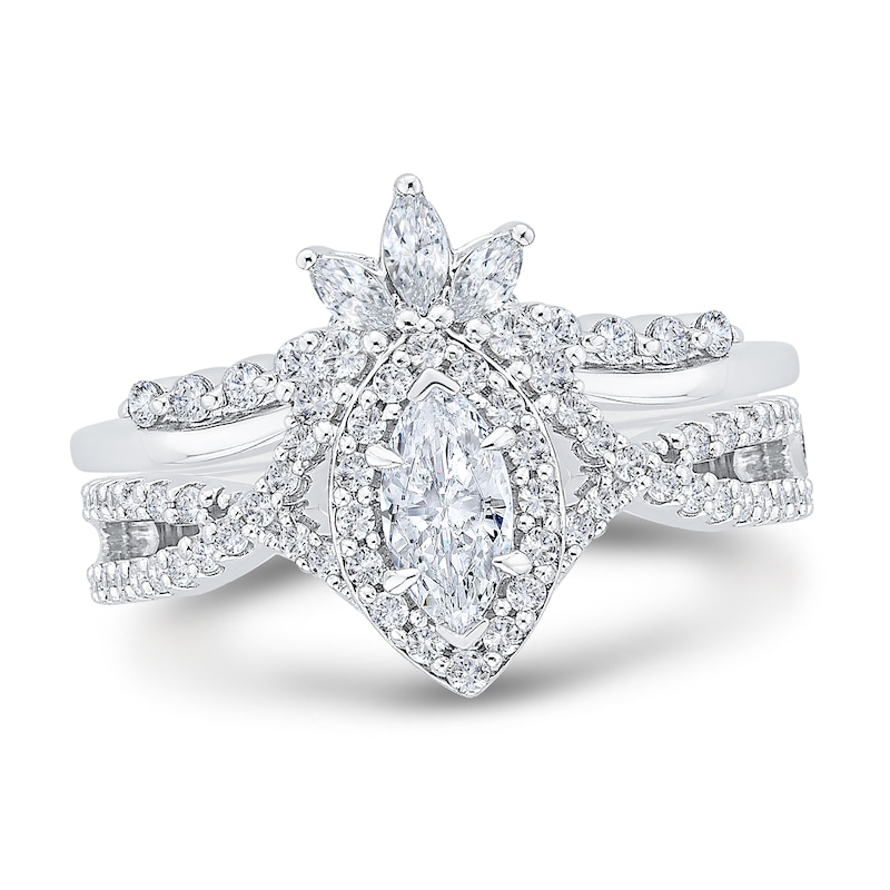 Diamond Bridal Set 1 ct tw Marquise/Round 14K White Gold | Jared