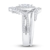 Thumbnail Image 2 of Diamond Bridal Set 1 ct tw Marquise/Round 14K White Gold