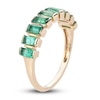 Thumbnail Image 1 of Natural Emerald Anniversary Ring 14K Yellow Gold