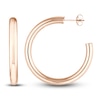 Thumbnail Image 2 of Polished Open Hoop Earrings 14K Rose Gold 35mm