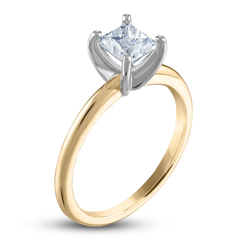 Diamond Solitaire Ring 1 ct tw Princess 14K Yellow Gold (I2/I)